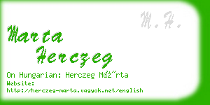 marta herczeg business card